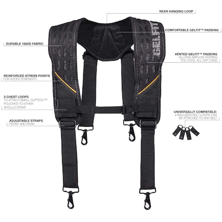 Toughbuilt Belt, ClipTech Accessories, Polyester TB-CT-51G